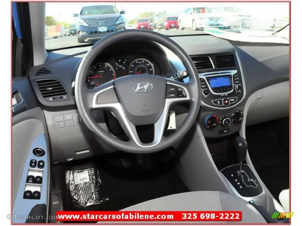 2013 Accent GS 5 Door - Clearwater Blue / Gray photo #24