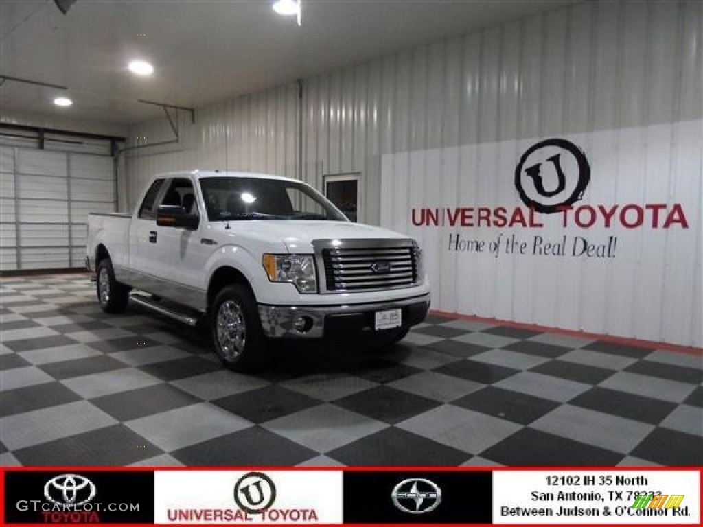 2011 F150 XLT SuperCab - Oxford White / Steel Gray photo #1