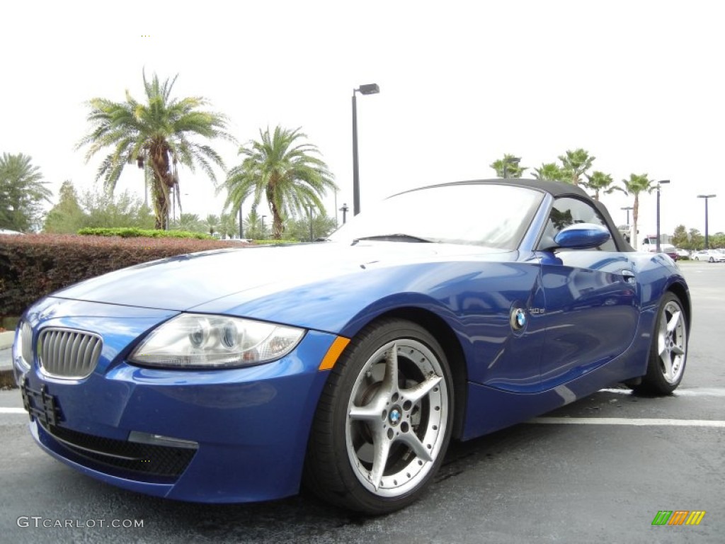 Montego Blue Metallic 2007 BMW Z4 3.0si Roadster Exterior Photo #74087916