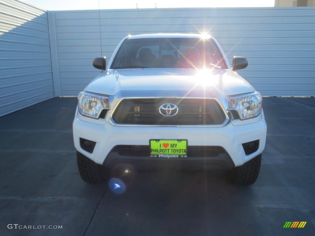 2013 Tacoma SR5 Prerunner Double Cab - Super White / Graphite photo #7