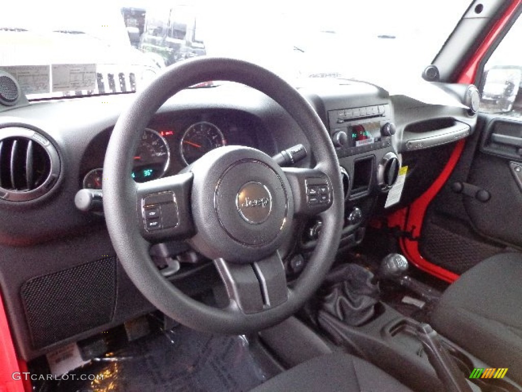 Black Interior 2013 Jeep Wrangler Sport 4x4 Photo #74090000