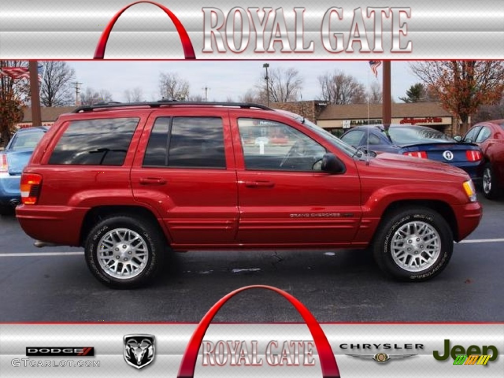 2004 Grand Cherokee Limited 4x4 - Inferno Red Pearl / Dark Slate Gray photo #1