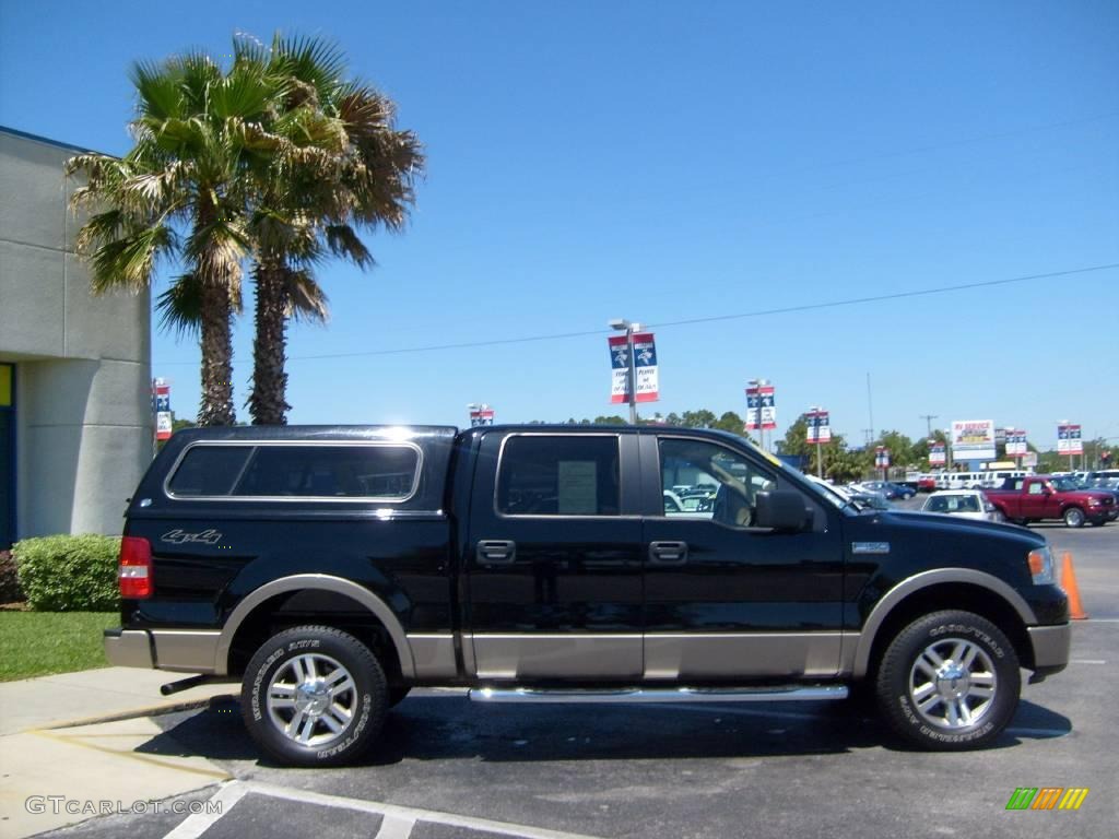 2006 F150 Lariat SuperCrew 4x4 - Black / Tan photo #2