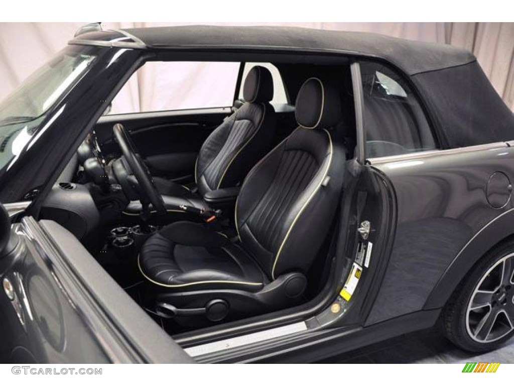 Carbon Black Lounge Leather Interior 2012 Mini Cooper S Convertible Photo #74093165
