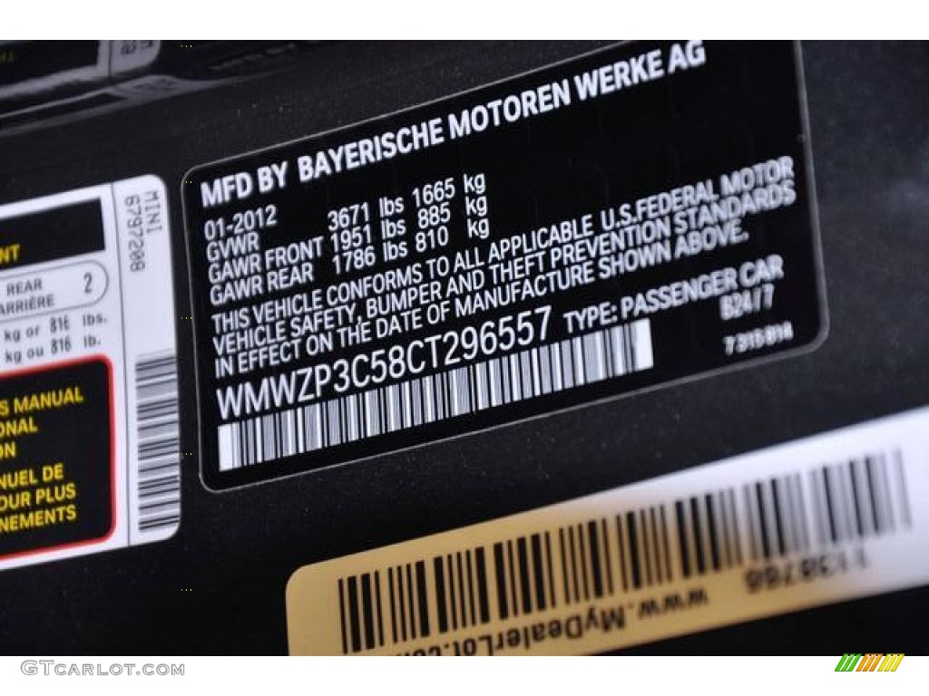 2012 Cooper Color Code B24 for Eclipse Gray Metallic Photo #74093183