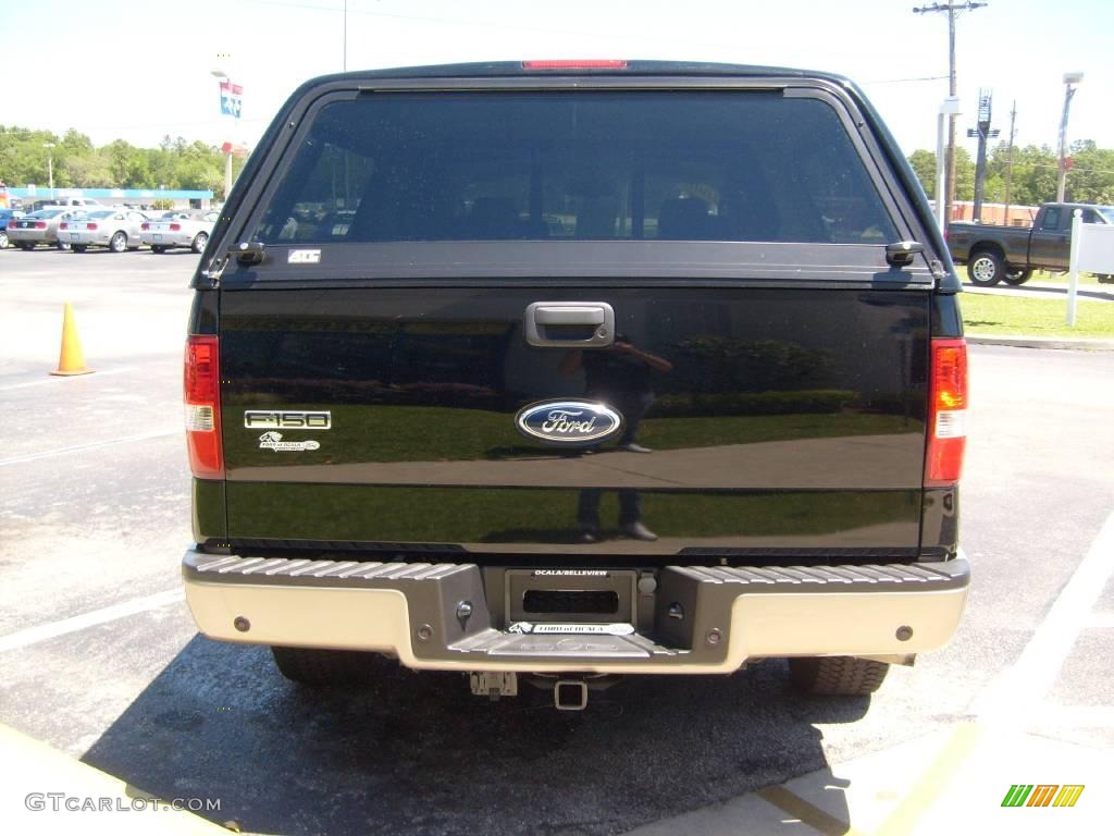 2006 F150 Lariat SuperCrew 4x4 - Black / Tan photo #4