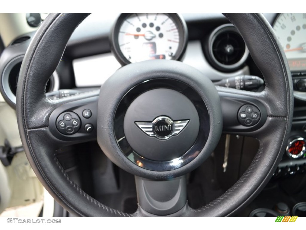 2011 Mini Cooper Hardtop Carbon Black Steering Wheel Photo #74093559