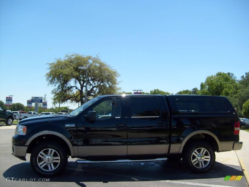 2006 F150 Lariat SuperCrew 4x4 - Black / Tan photo #6