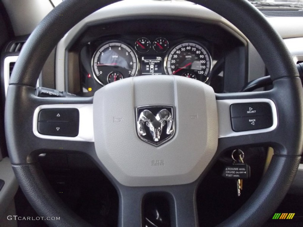 2011 Ram 1500 SLT Quad Cab - Bright Silver Metallic / Dark Slate Gray/Medium Graystone photo #10