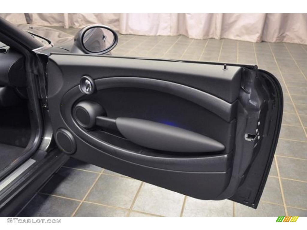 2013 Mini Cooper Roadster Carbon Black Door Panel Photo #74094044