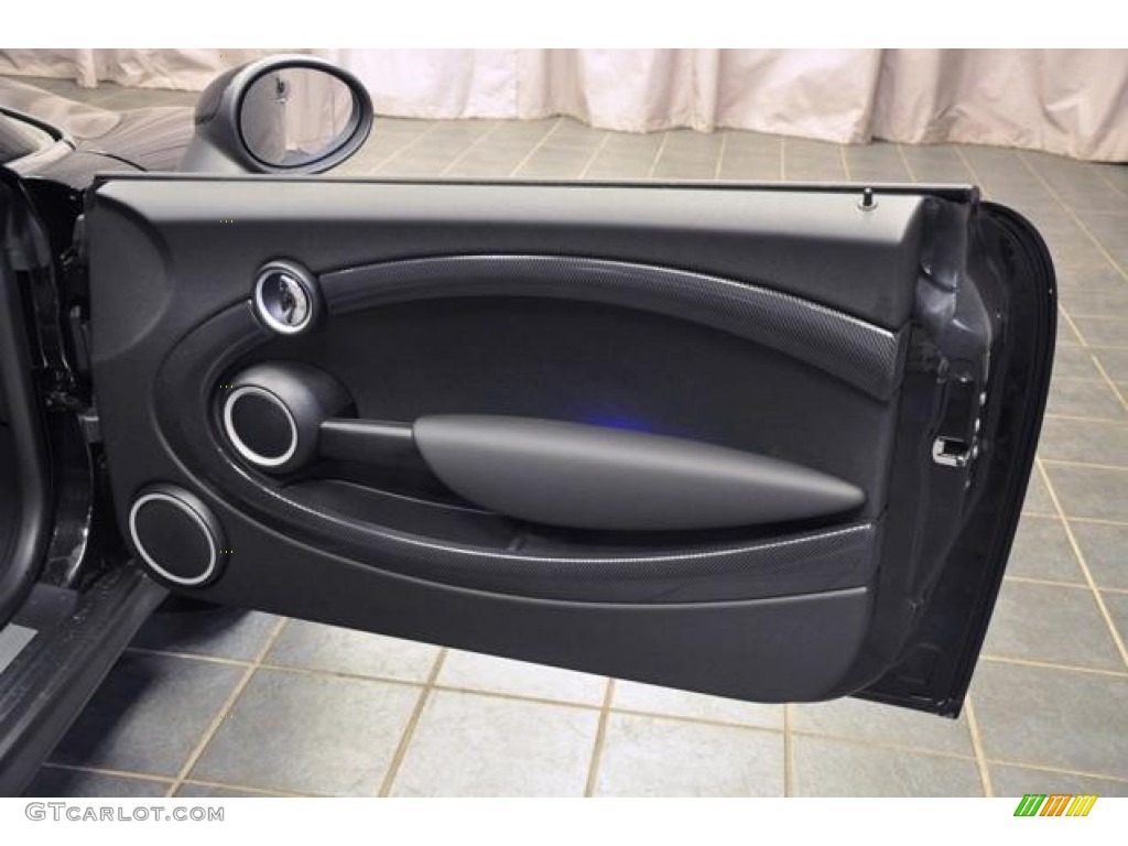 2013 Mini Cooper S Coupe Carbon Black Door Panel Photo #74094188