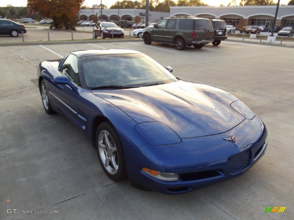 Electron Blue Metallic 2002 Chevrolet Corvette Coupe Exterior Photo #74094200