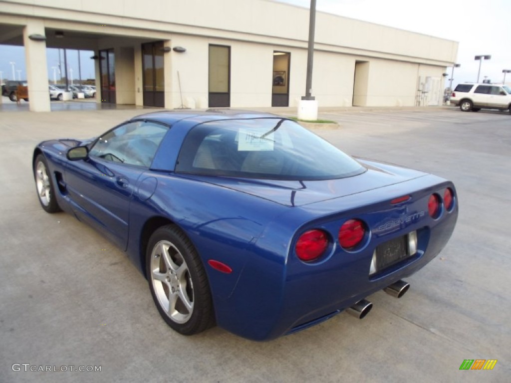 2002 Corvette Coupe - Electron Blue Metallic / Light Oak photo #4