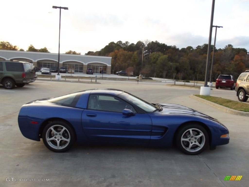 2002 Corvette Coupe - Electron Blue Metallic / Light Oak photo #6