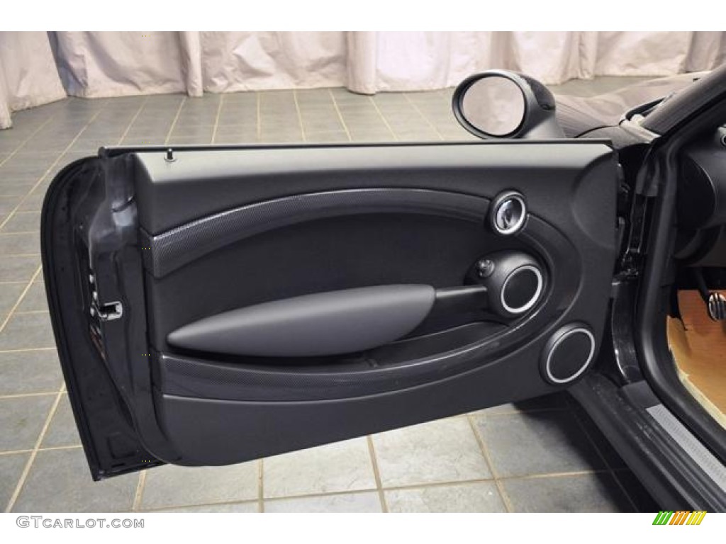 2013 Mini Cooper S Coupe Carbon Black Door Panel Photo #74094257