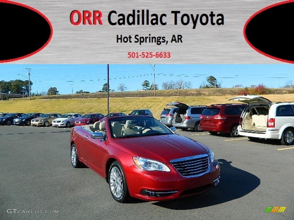 2012 200 Limited Hard Top Convertible - Deep Cherry Red Crystal Pearl Coat / Black/Light Frost photo #1