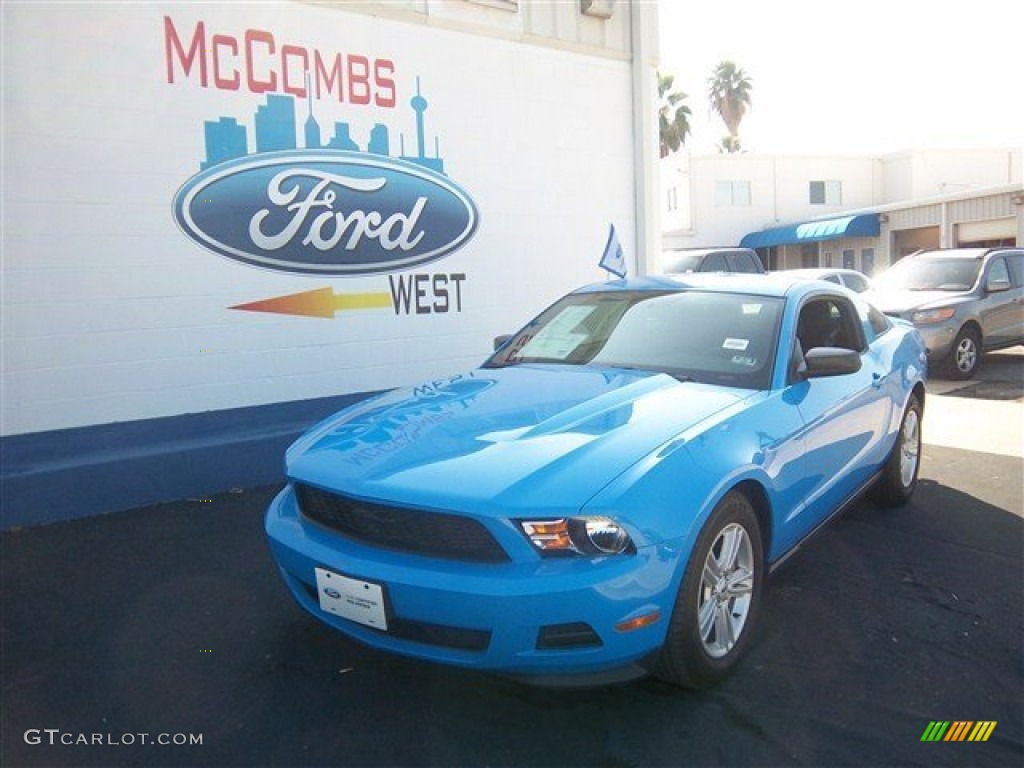 2012 Mustang V6 Coupe - Grabber Blue / Charcoal Black photo #1