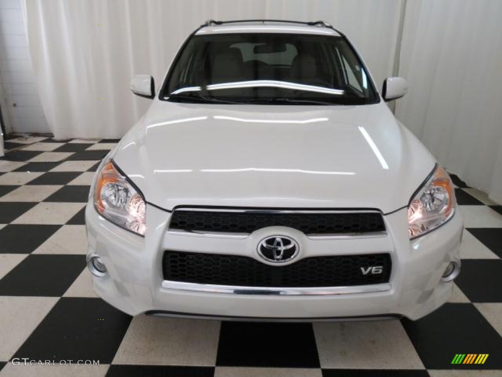 2012 RAV4 V6 Limited 4WD - Blizzard White Pearl / Sand Beige photo #2