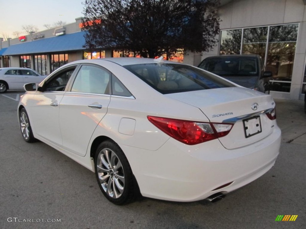2011 Sonata Limited 2.0T - Shimmering White / Camel photo #3