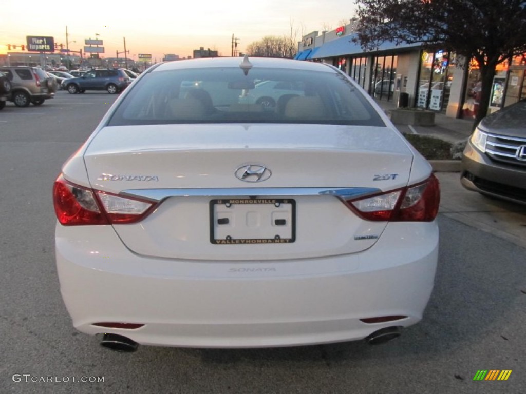 2011 Sonata Limited 2.0T - Shimmering White / Camel photo #4