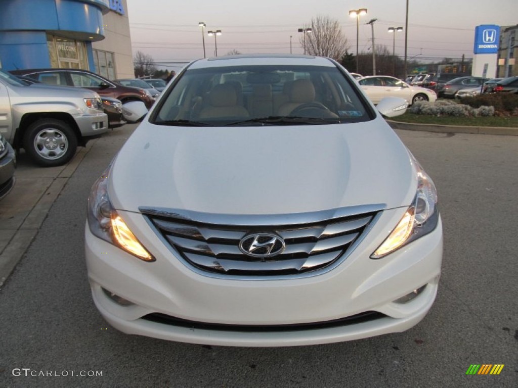 2011 Sonata Limited 2.0T - Shimmering White / Camel photo #6