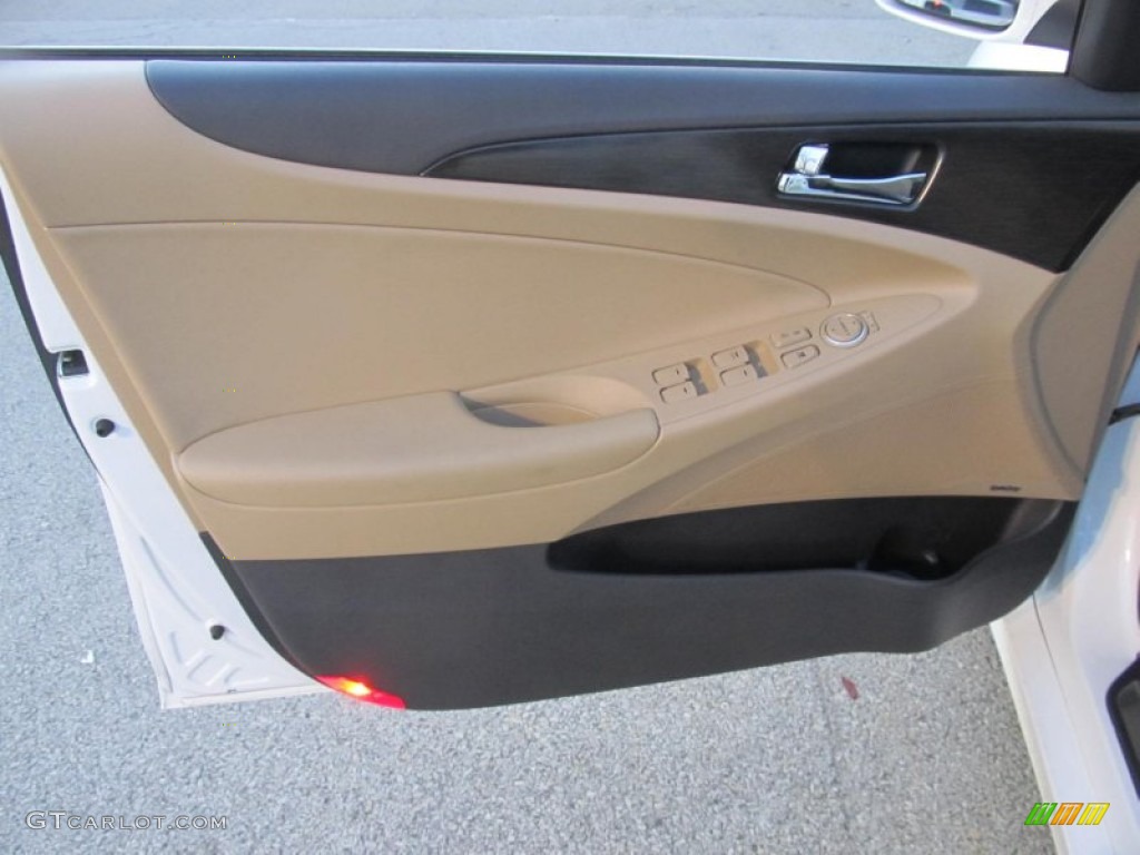 2011 Sonata Limited 2.0T - Shimmering White / Camel photo #7