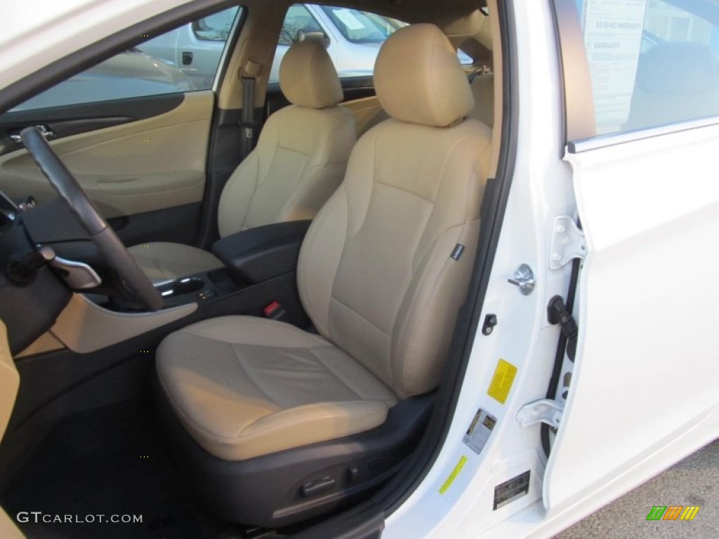 2011 Sonata Limited 2.0T - Shimmering White / Camel photo #9