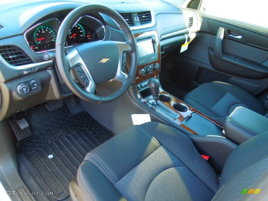 Ebony Interior 2013 Chevrolet Traverse LT Photo #74096770