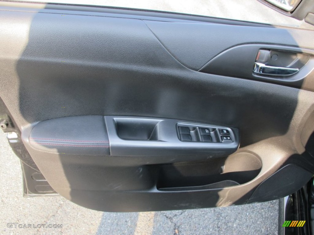 2011 Subaru Impreza WRX Sedan Carbon Black Door Panel Photo #74098003