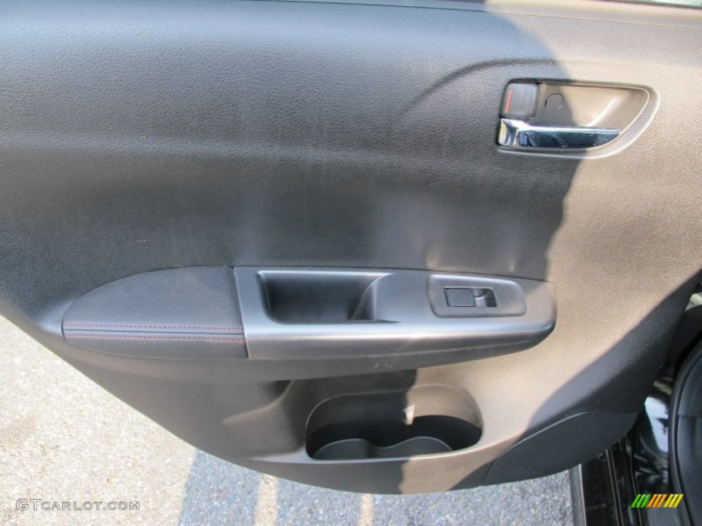 2011 Subaru Impreza WRX Sedan Carbon Black Door Panel Photo #74098228