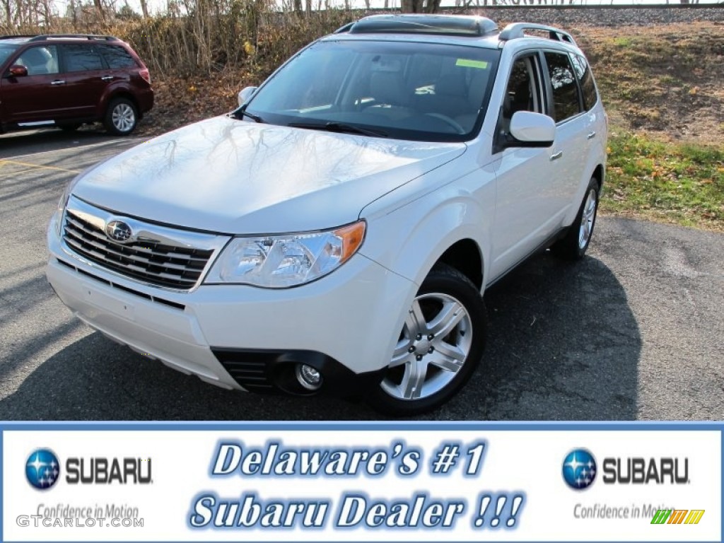 2009 Forester 2.5 X Limited - Satin White Pearl / Platinum photo #1