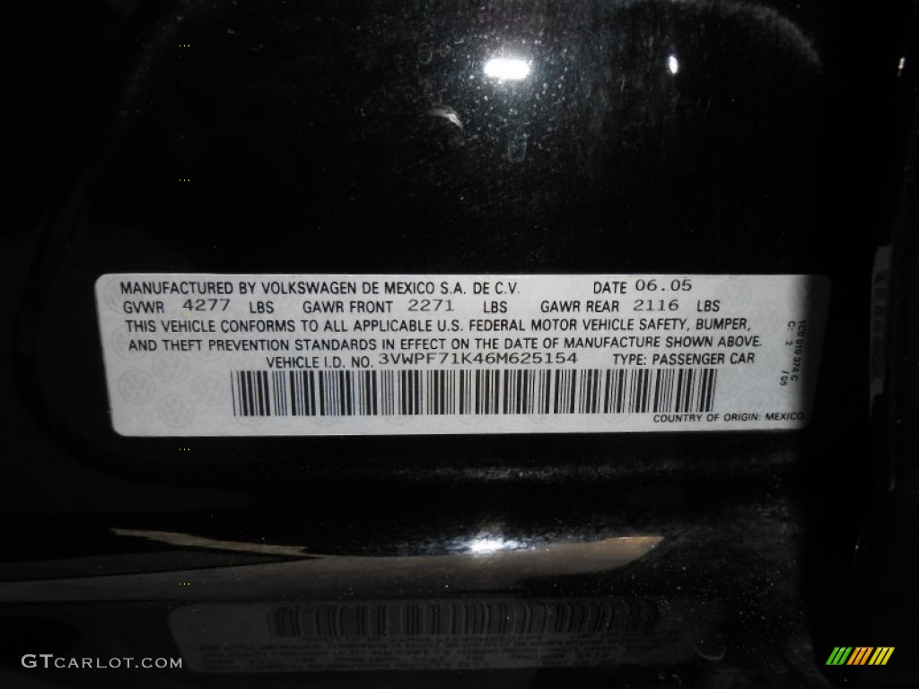 2006 Jetta Value Edition Sedan - Black / Anthracite Black photo #32