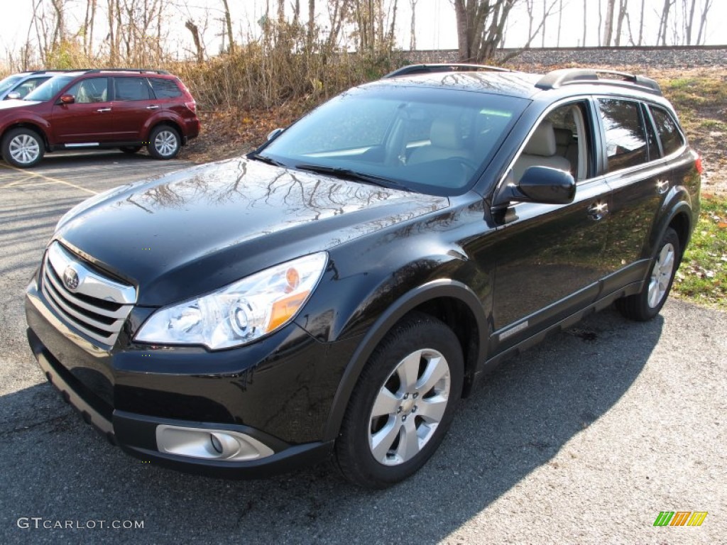 2011 Outback 2.5i Premium Wagon - Crystal Black Silica / Off Black photo #2