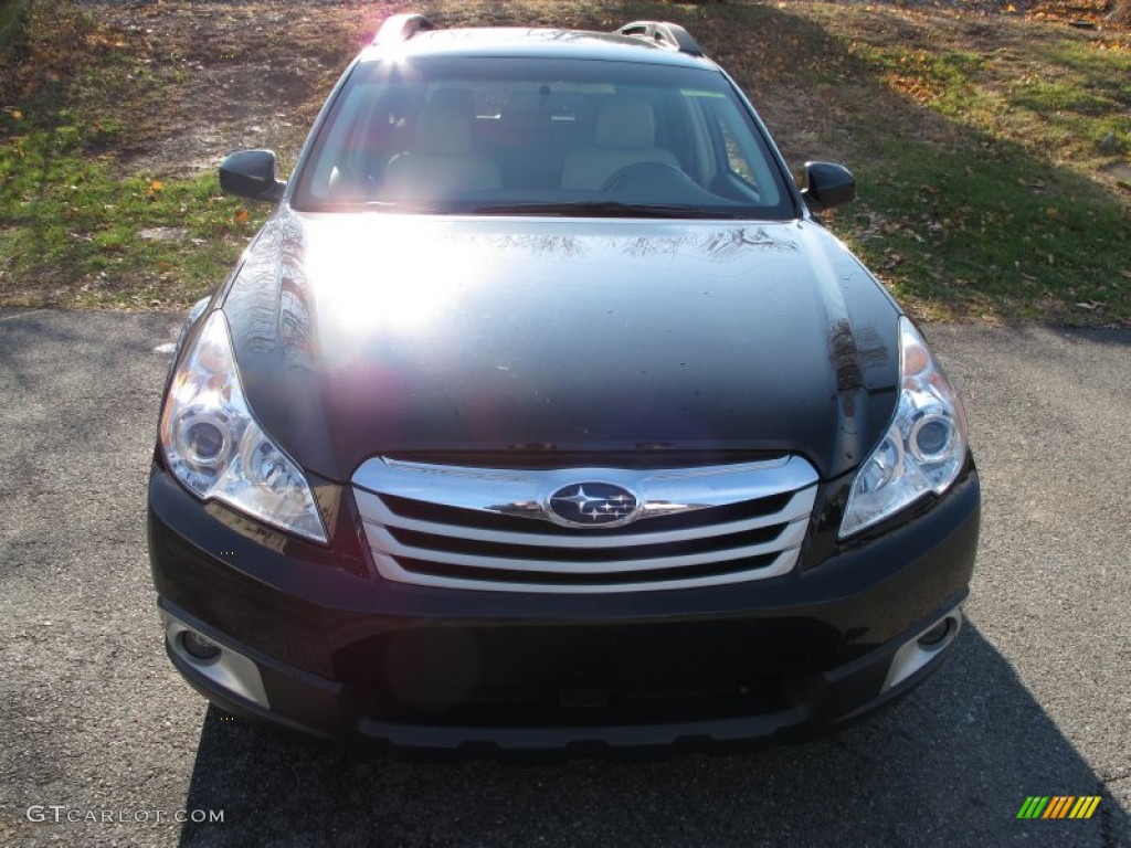 2011 Outback 2.5i Premium Wagon - Crystal Black Silica / Off Black photo #3