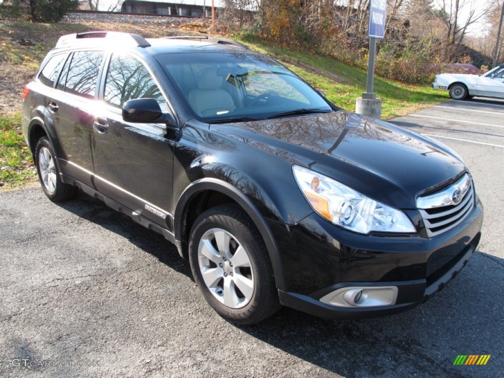 2011 Outback 2.5i Premium Wagon - Crystal Black Silica / Off Black photo #4