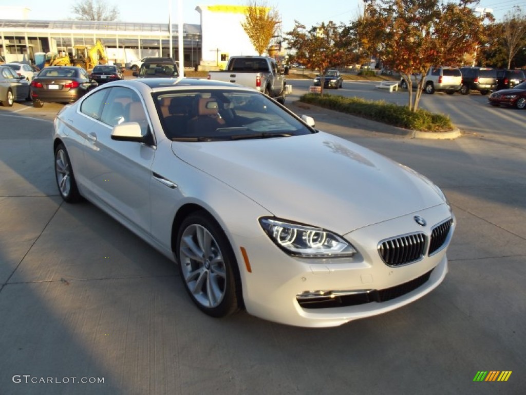 2013 6 Series 640i Coupe - Mineral White Metallic / Cinnamon Brown photo #2