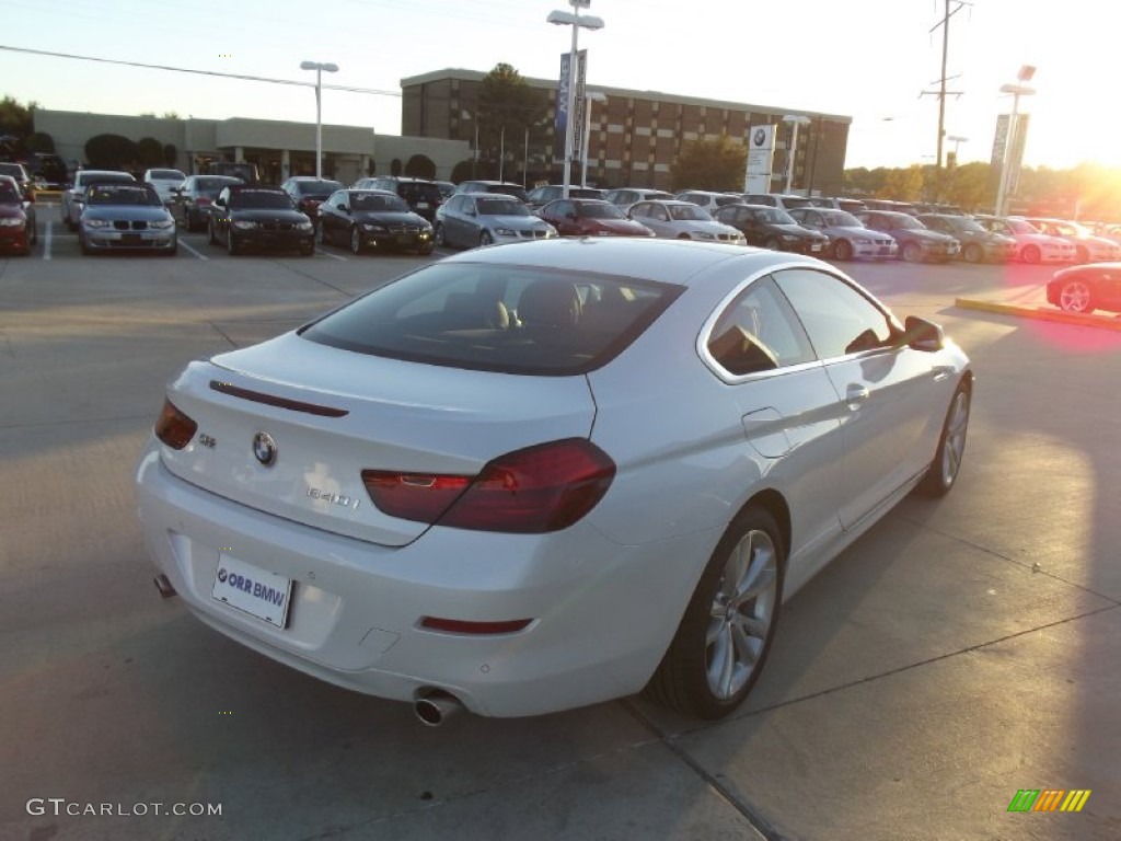 2013 6 Series 640i Coupe - Mineral White Metallic / Cinnamon Brown photo #3