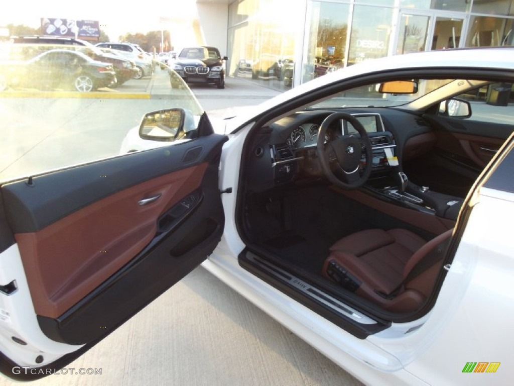 2013 6 Series 640i Coupe - Mineral White Metallic / Cinnamon Brown photo #11