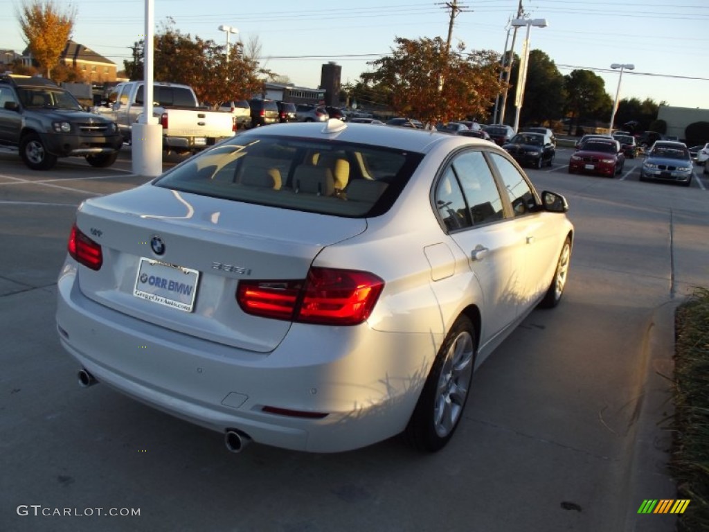 2013 3 Series 335i Sedan - Mineral White Metallic / Venetian Beige photo #3