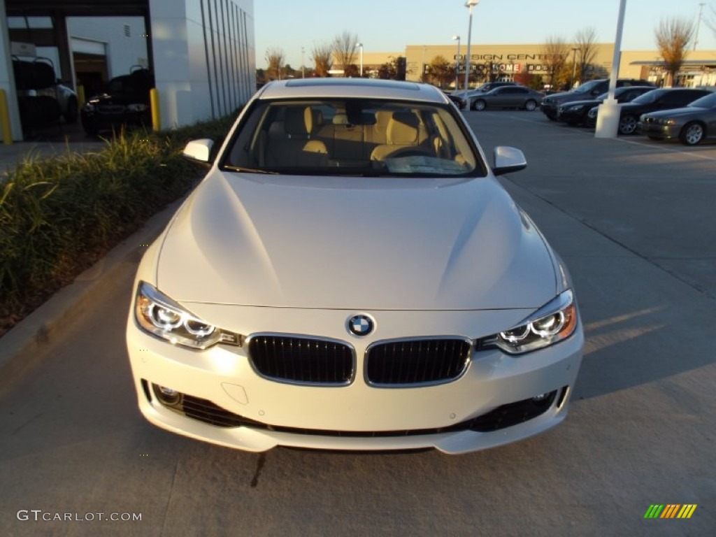 2013 3 Series 335i Sedan - Mineral White Metallic / Venetian Beige photo #7