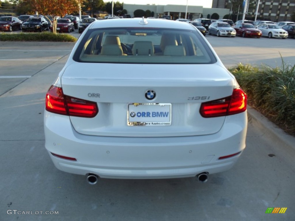 2013 3 Series 335i Sedan - Mineral White Metallic / Venetian Beige photo #8