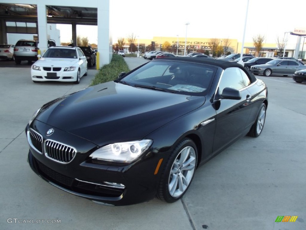 2013 6 Series 640i Convertible - Black Sapphire Metallic / Black photo #1