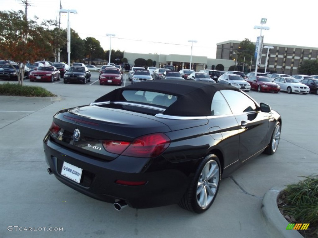 2013 6 Series 640i Convertible - Black Sapphire Metallic / Black photo #3