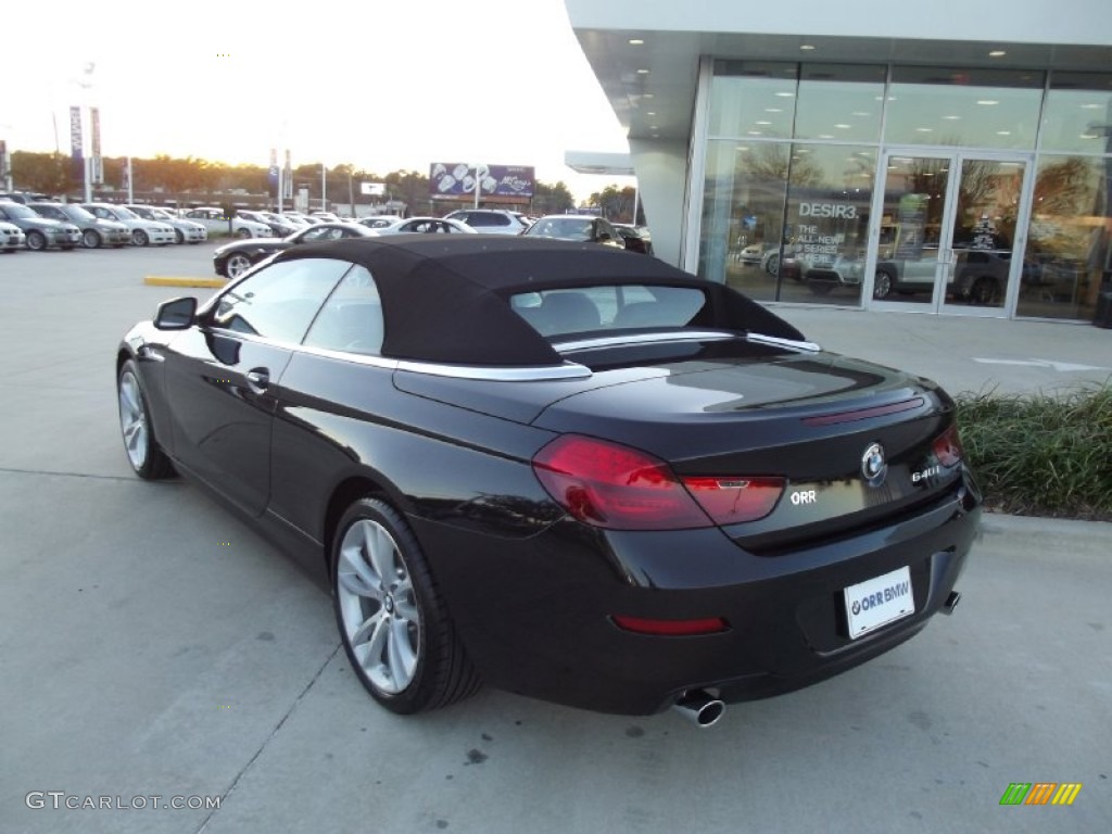 2013 6 Series 640i Convertible - Black Sapphire Metallic / Black photo #4