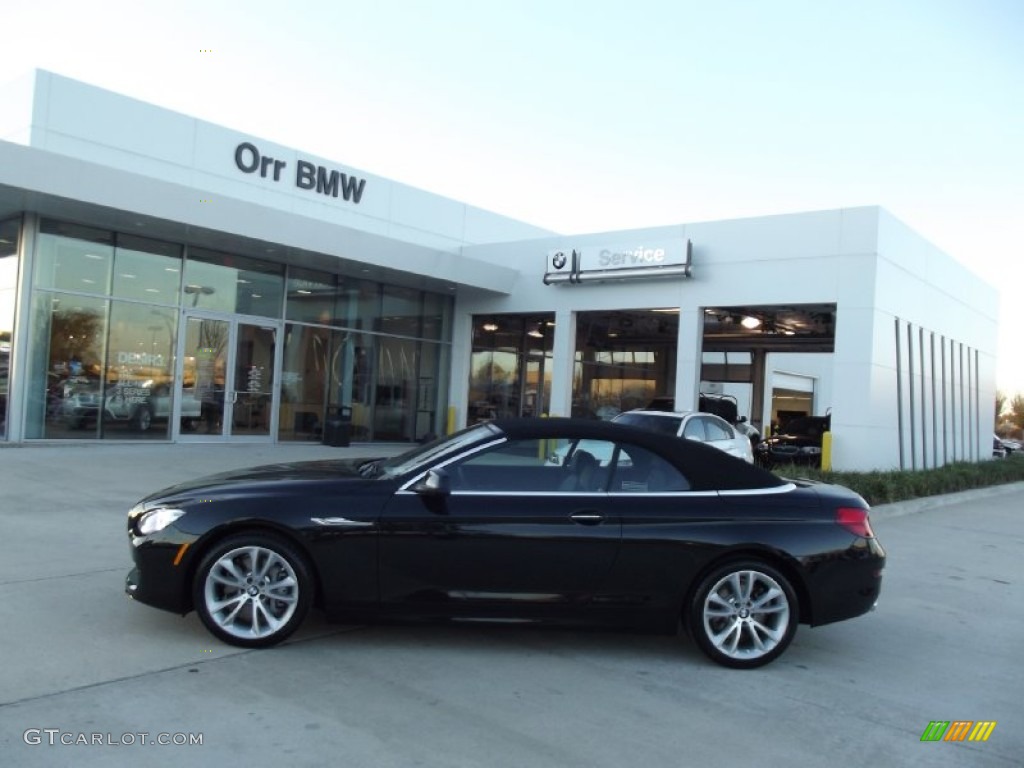 2013 6 Series 640i Convertible - Black Sapphire Metallic / Black photo #5