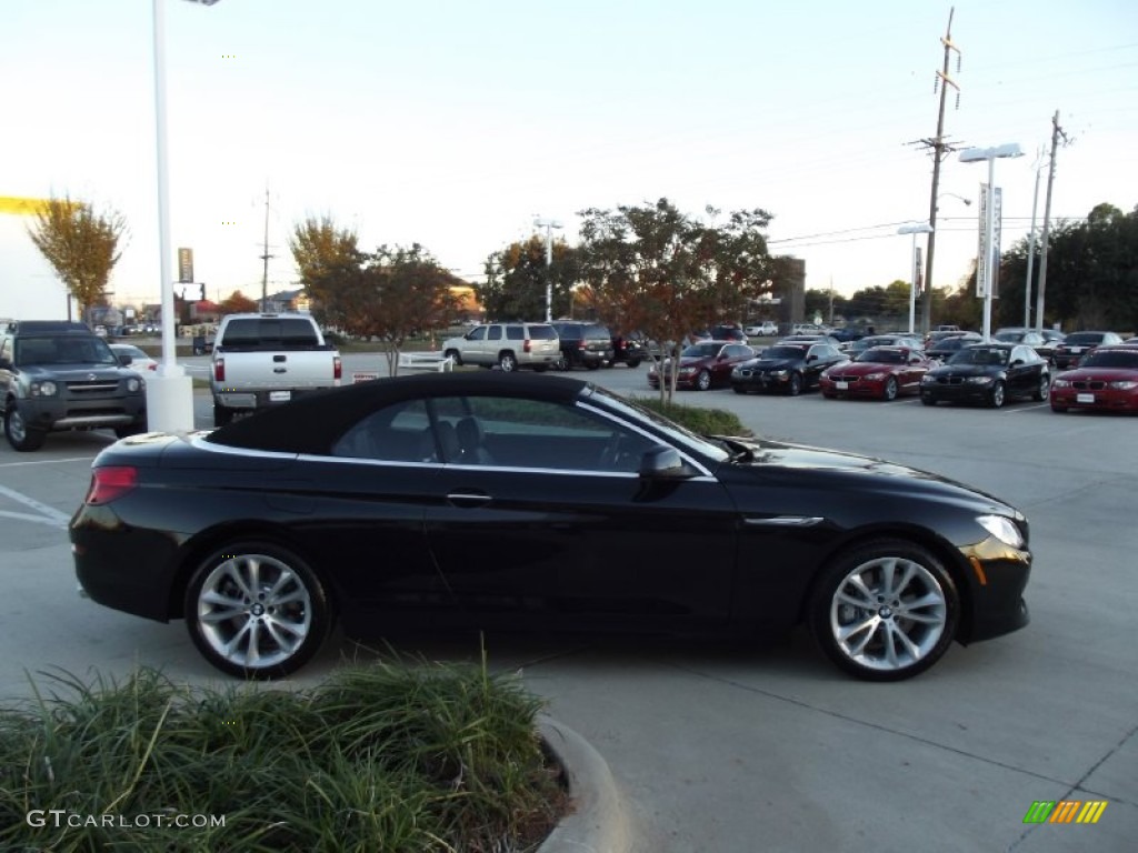 2013 6 Series 640i Convertible - Black Sapphire Metallic / Black photo #6