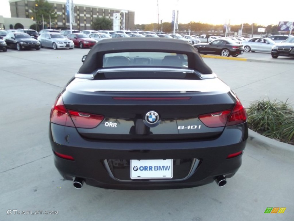 2013 6 Series 640i Convertible - Black Sapphire Metallic / Black photo #8