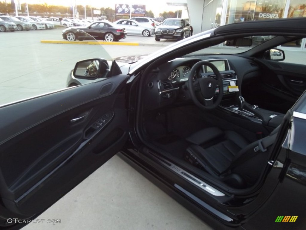 2013 6 Series 640i Convertible - Black Sapphire Metallic / Black photo #12