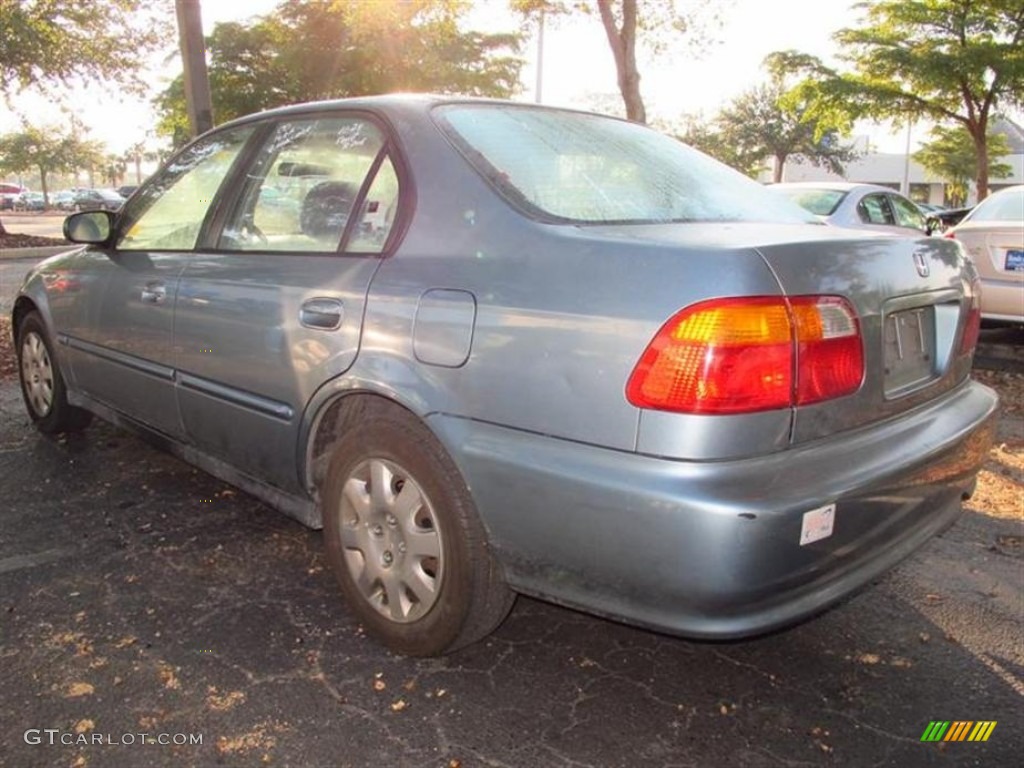 2000 Civic VP Sedan - Electron Blue Pearl / Gray photo #3