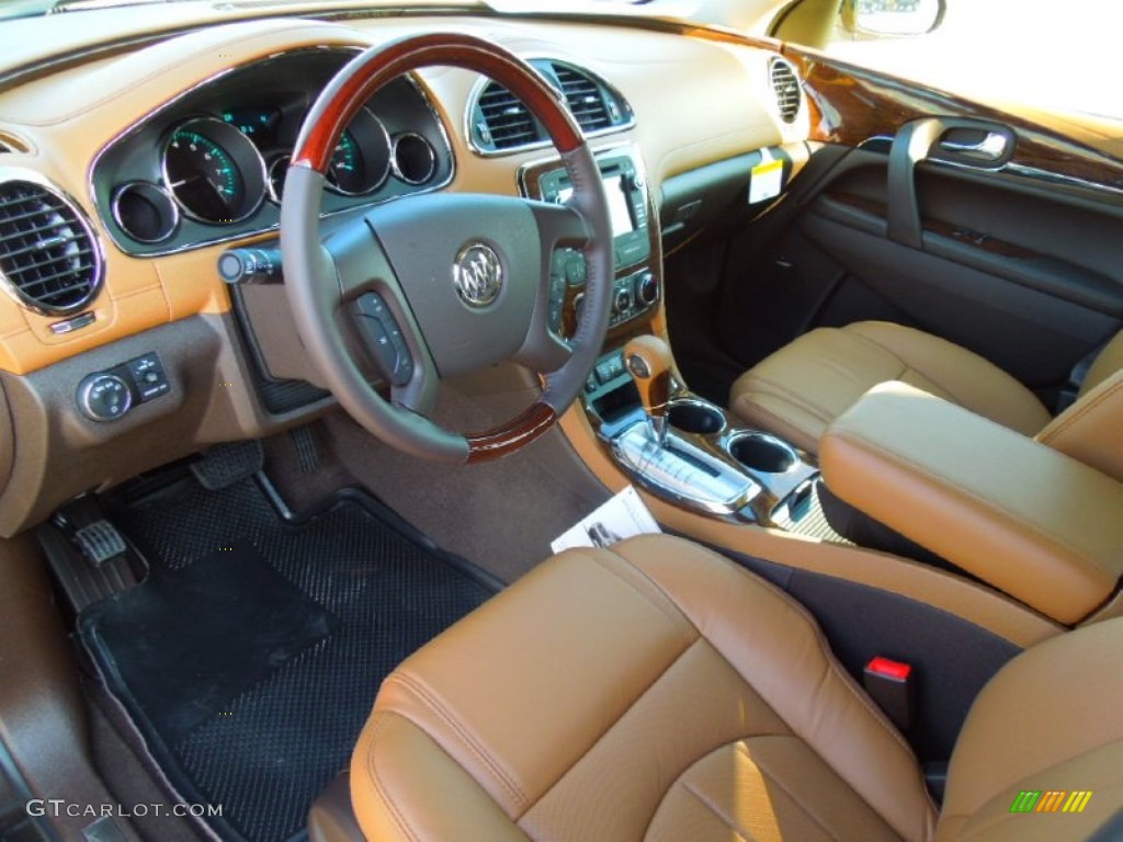 Choccachino Leather Interior 2013 Buick Enclave Premium Photo #74105203